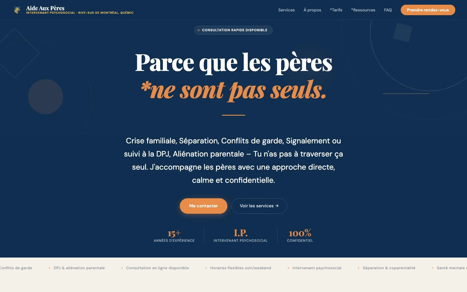 Aide aux Pères — capture 1