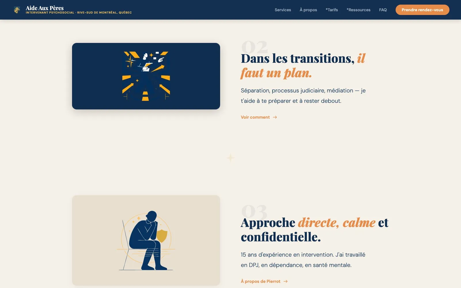 Aide aux Pères — capture 2